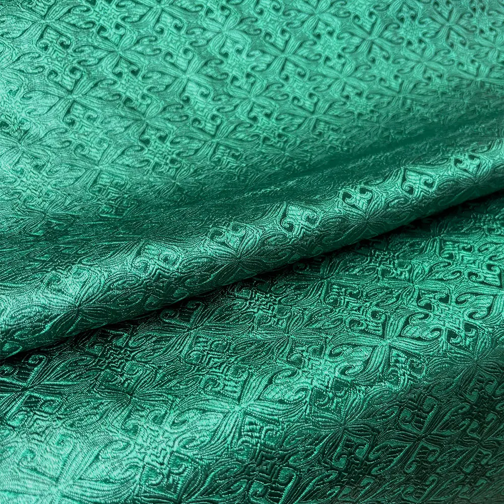 Damask Silk Satin Brocade Jacquard Fabric Vintage Floral Vein For Sewing Coat Curtain Tablecloth Sofa Cushion And Skirt Clothing