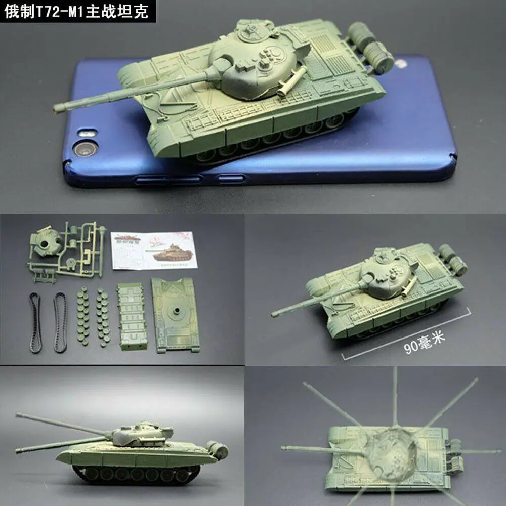 1/72 4D Assemble Tank Model Kit T72-M1 JSU-152 M1 Panther II The Battle Chariot Series World War Toy