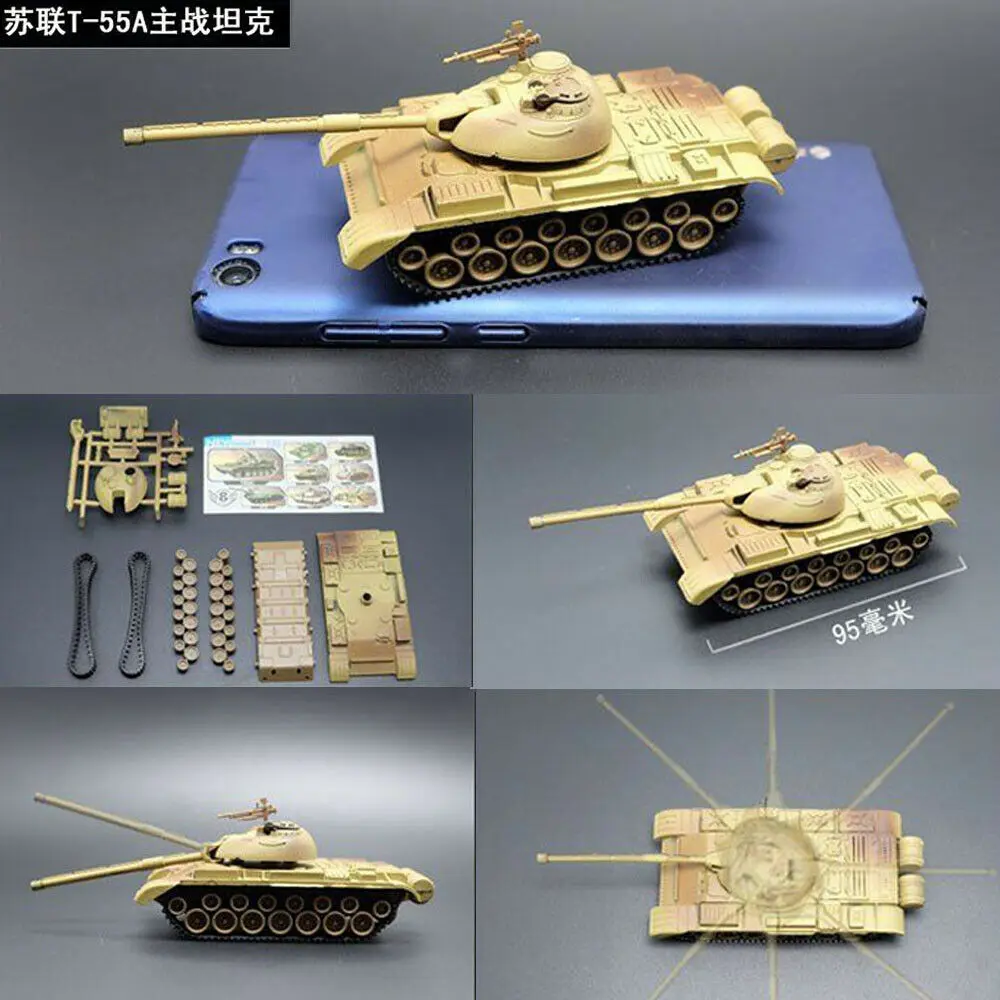 1/72 4D Assemble Tank Model Kit T72-M1 JSU-152 M1 Panther II The Battle Chariot Series World War Toy
