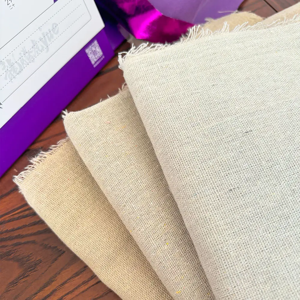 Raw Cloth Patchwork Painting Hemp Cotton Linen Fabric Burlap Sewing Textile Quilting Organic Material Craft Decoration 50x150cm