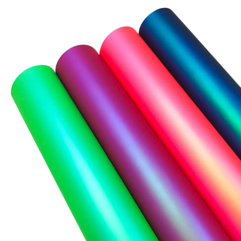 Chameleon Color Changing Adhesive Vinyl Film Roll 4 Colors for Car Decal Stickers Mugs Laptop Cutting Machine DIY Craft Hot Sale