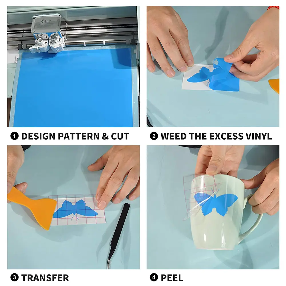Chameleon Color Changing Adhesive Vinyl Film Roll 4 Colors for Car Decal Stickers Mugs Laptop Cutting Machine DIY Craft Hot Sale