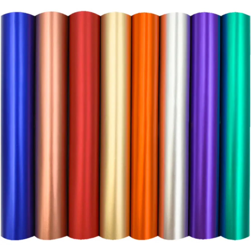 12x39 Inch Metallic Adhesive Vinyl Sheet - 8 Assorted Colors for Cut Cameo Silhouette Cutters 3D Car Mug Decal DIY Craft Sticker