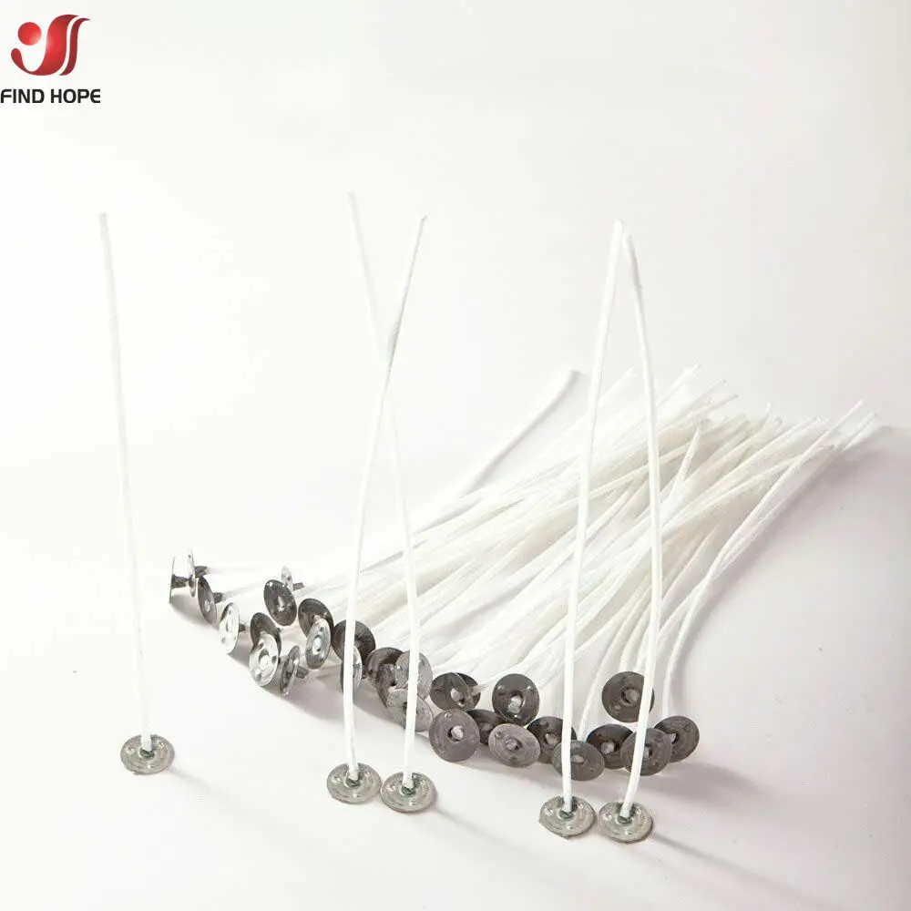 100Pcs Candle Wicks 2.5/9/15/20cm Smokeless Wax Pure Cotton Core For DIY Candles Making Pre-Waxed Wick Handmade Material Tools