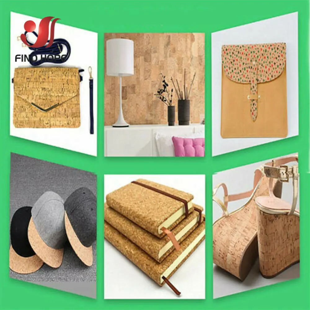 1 Roll 20*120cm Natural Cork Leather Sewing Fabric Wood Grain Material for Background Handmade Bag Bow Decor Crafts DIY