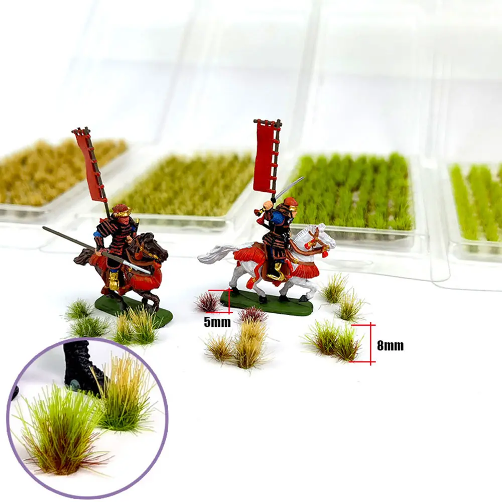 104pcs Grass Tufts Model Bushy Simulate Mini Farmland Static Railroad Terrain Miniature Scenery Desktop Flowerpot Decoration DIY