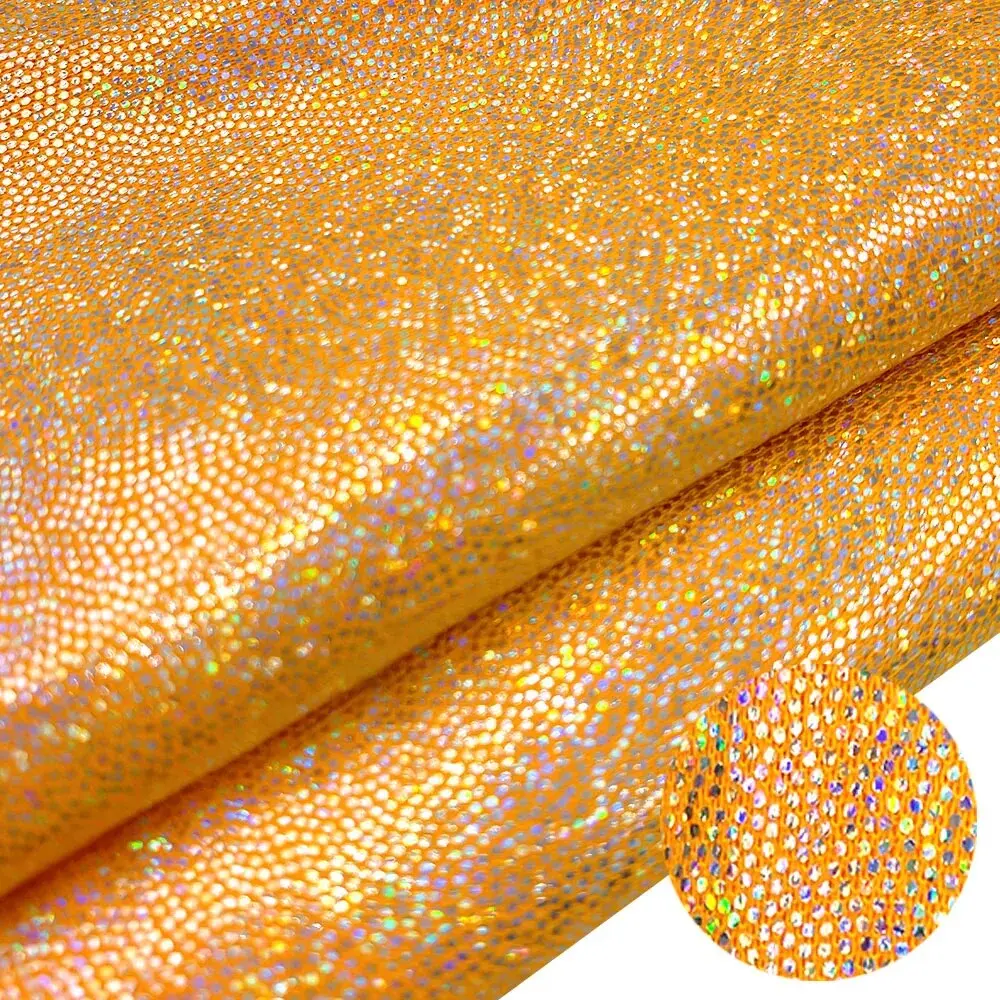 150cm*100cm Glitter Laser Polyester Fabric Iridescent Holographic Wedding Party Background Doll Clothing Decor Material DIY