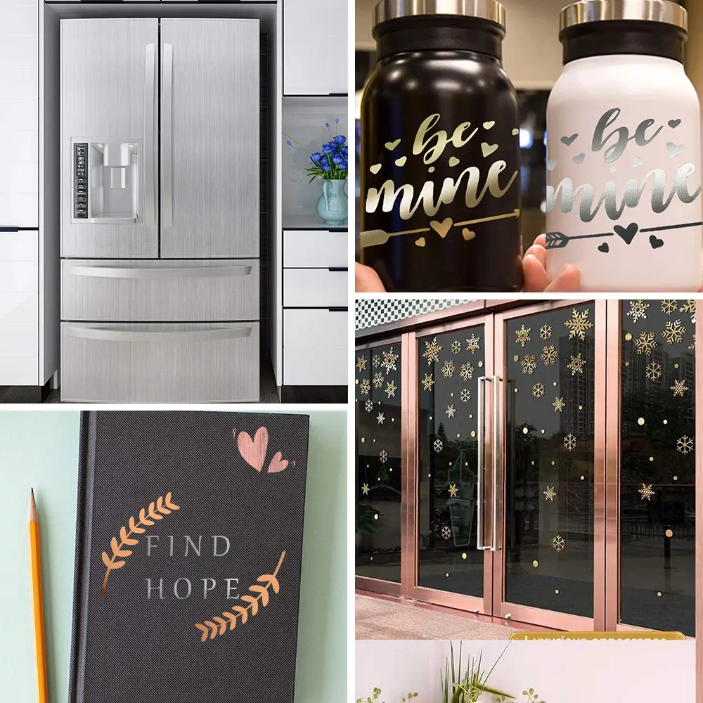 Matte Metallic Adhesive Craft Vinyl Works with Cameo and Cutters Decor Peel and Stick Wallpaper for Kitchen Counter Top Cabinet