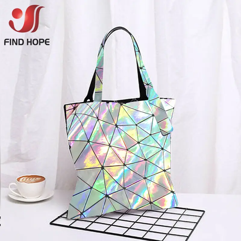 9 Sheets Bundle 9 Colors Holographic Geometric Iridescent PU Leather Fabric For DIY Bag Bows Craft Doll Clothing Sewing Material