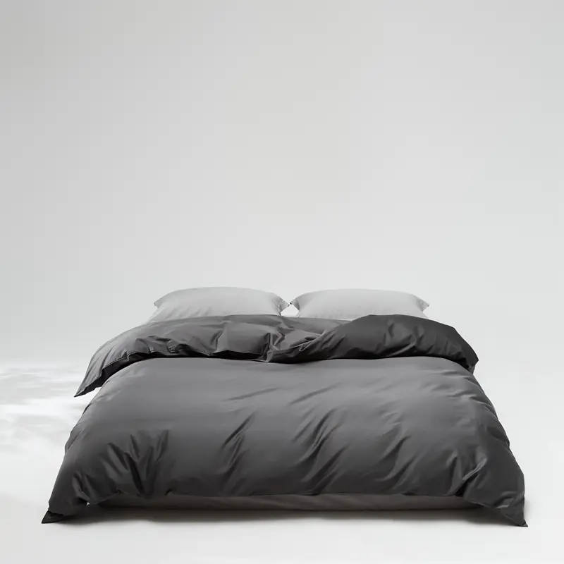 Long-Staple Cotton Duvet Cover 1pc White Black Quilt Cover Simple Solid Grey Comforter Bag Home Bedding Super King