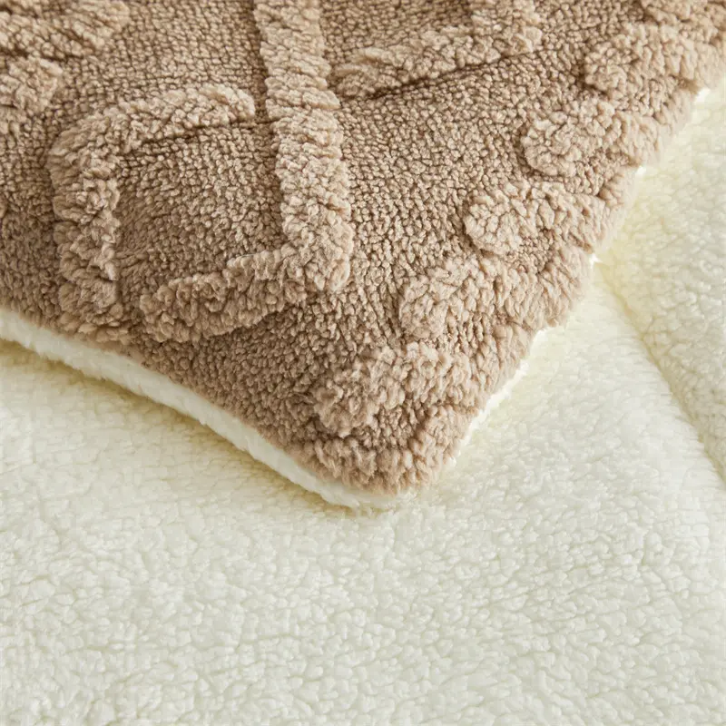 Super Warm Winter Comforter for Home Bed,Artificial Lamb Cashmere+Fleece Velvet Weighted Blankets,Soft Comfortable Warmth Quilt