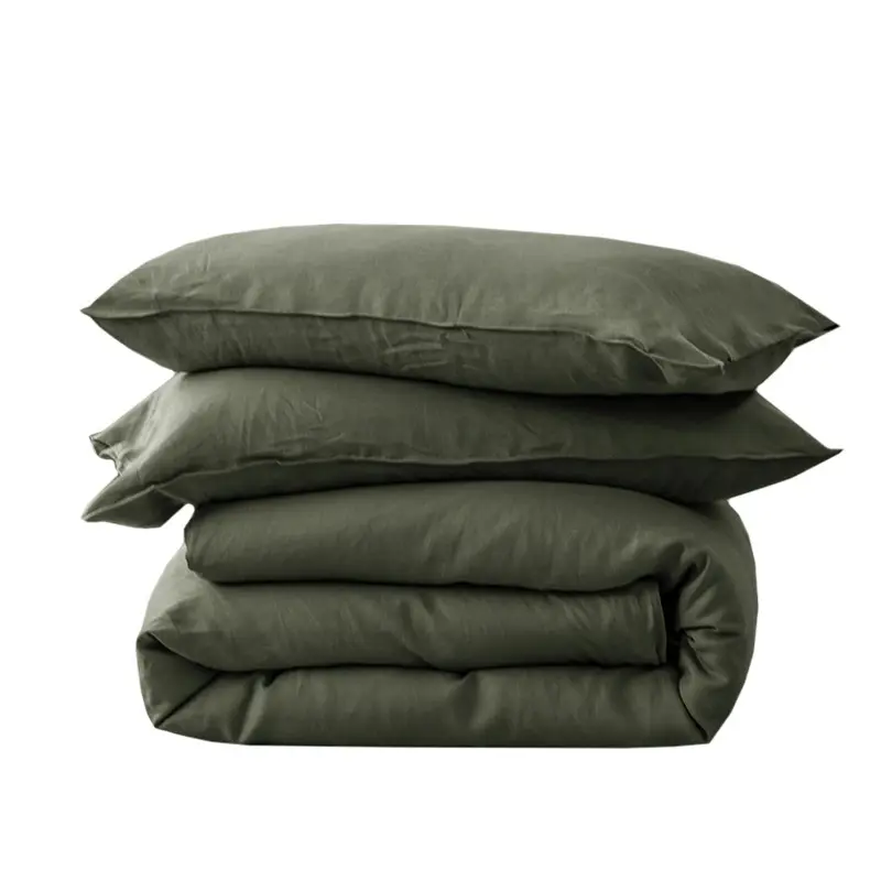3pcs Lyocell Bamboo Fiber Duvet Cover Set,Luxury Solid Summer Silky Cooling Bedding Set(no Sheet),Single Quilt Cover+Pillowcases