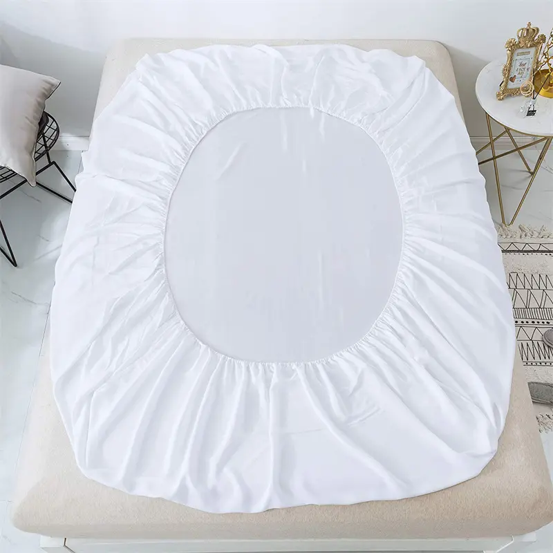 Waterproof Mattress Cover TPU Towel Cloth Fiber Bed Fitted Sheet Mattress Protector Single/Double/140/160 Muti Size White Color