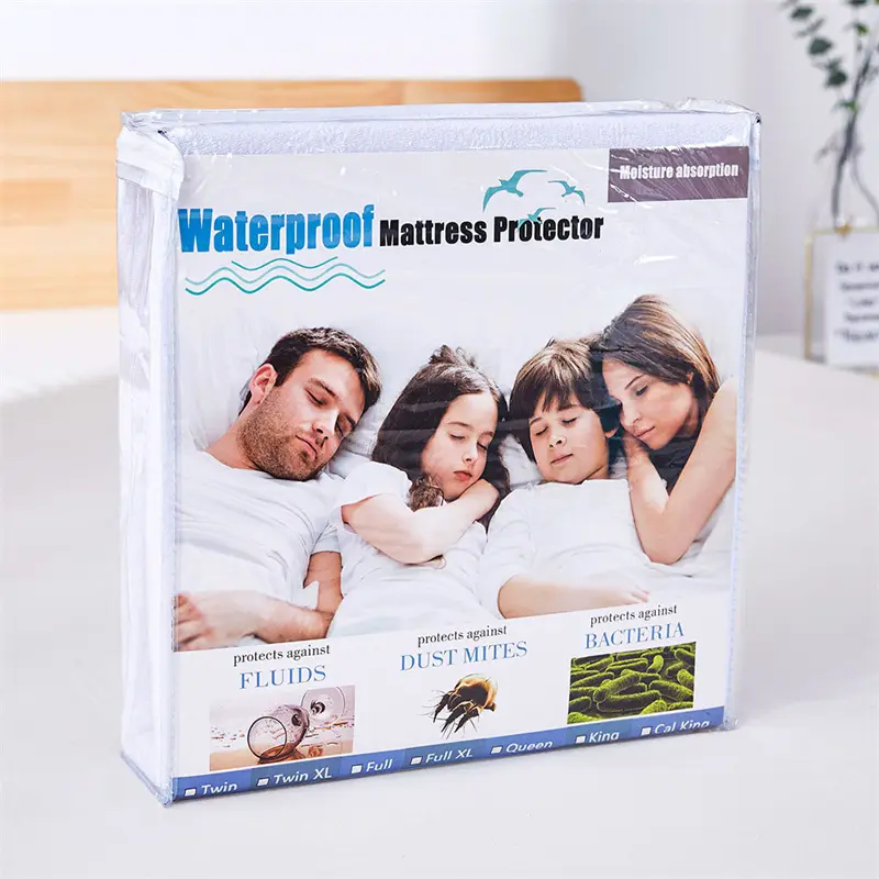 Waterproof Mattress Cover TPU Towel Cloth Fiber Bed Fitted Sheet Mattress Protector Single/Double/140/160 Muti Size White Color