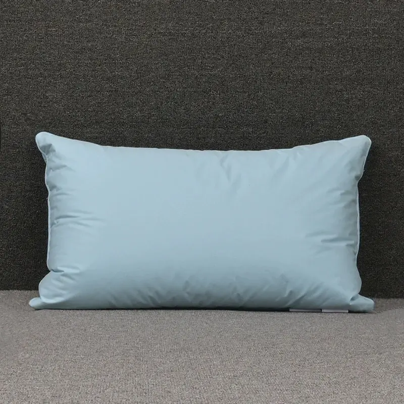 1pc White Goose Feather Filling Pillow For Home Hotel,Pure Cotton Face, Soft Fluffy Sleep Neck Pillows Drop Shipping 48*74cm