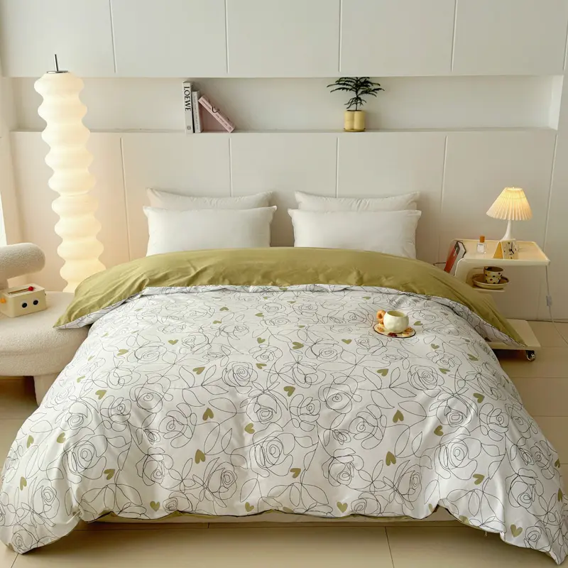 New 100%Cotton Duvet Cover,Big Size,AB Side Quilt Bag,Floral Soft Adults Kids Home Bedding for Four Season 229*230cm King Single