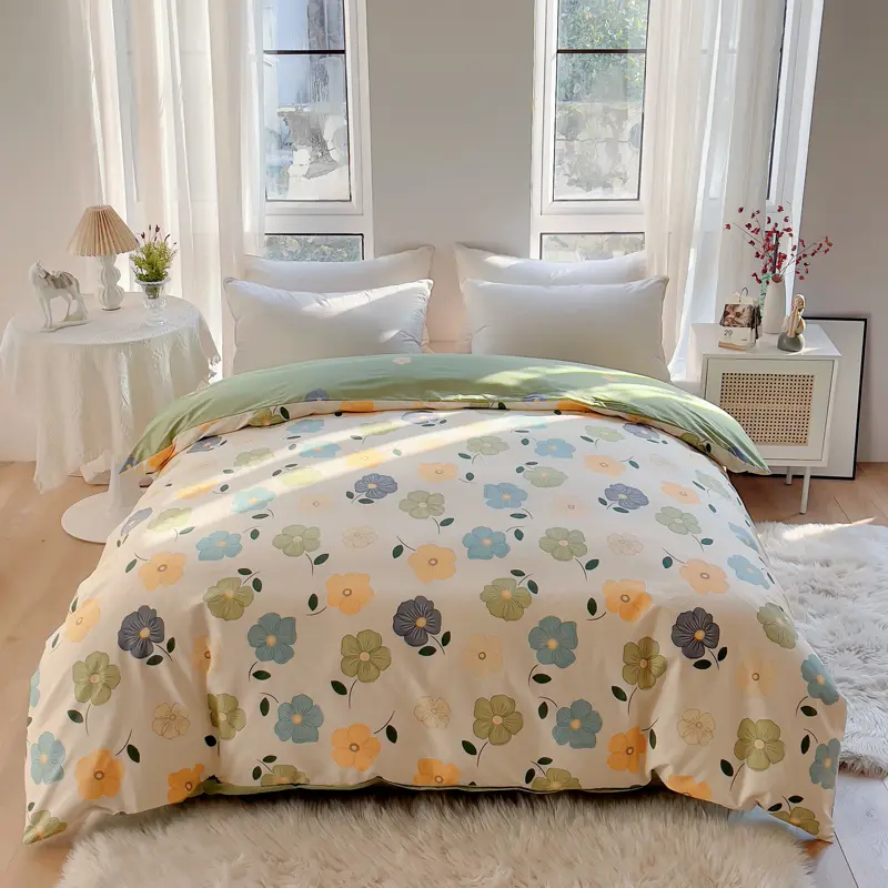 New 100%Cotton Duvet Cover,Big Size,AB Side Quilt Bag,Floral Soft Adults Kids Home Bedding for Four Season 229*230cm King Single