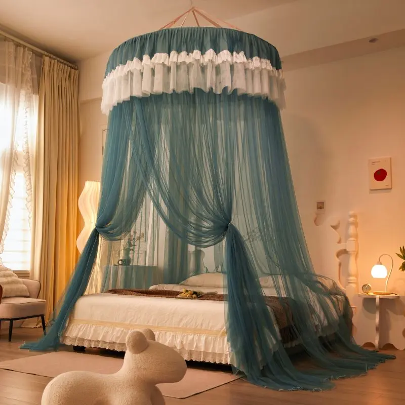 Summer Bed Mosquito Net Encrypted Dome Canopy Netting For 1.2m 1.5m 1.8m Bed Hung Mosquito Nets Romantic Curtain Bedroom Decor