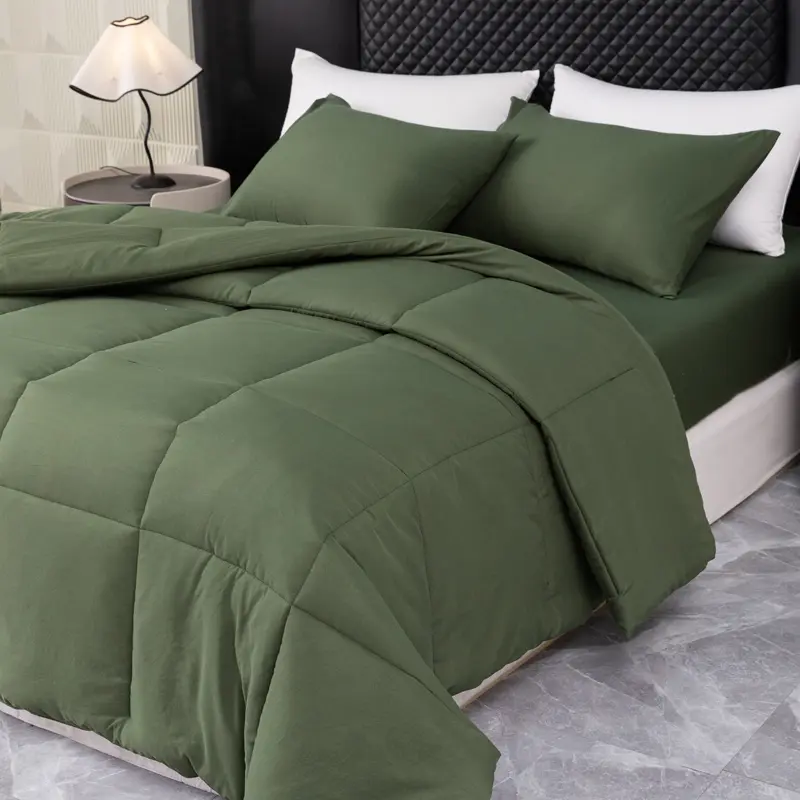 4/5pcs Comforter+Bed Sheet+Pillowcase Set,Soft Microfiber Thick Quilt Blanket For Four Season US Full Queen Size Drop Shipping