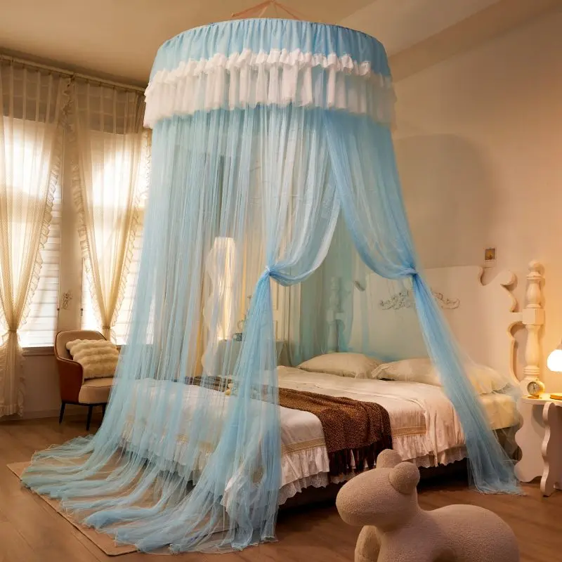 Summer Bed Mosquito Net Encrypted Dome Canopy Netting For 1.2m 1.5m 1.8m Bed Hung Mosquito Nets Romantic Curtain Bedroom Decor