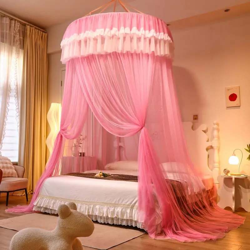 Summer Bed Mosquito Net Encrypted Dome Canopy Netting For 1.2m 1.5m 1.8m Bed Hung Mosquito Nets Romantic Curtain Bedroom Decor