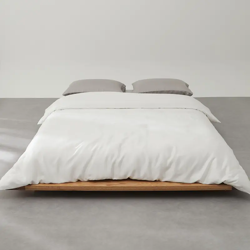 1pc 100%Lyocell Bamboo Fiber Duvet Cover,Luxury Solid Grey Silky Quilt Cover,Cool Feeling Bedding For Home Hotel Summer 150*200