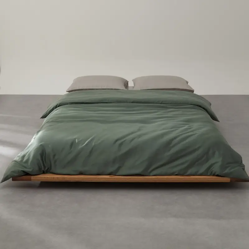 1pc 100%Lyocell Bamboo Fiber Duvet Cover,Luxury Solid Grey Silky Quilt Cover,Cool Feeling Bedding For Home Hotel Summer 150*200