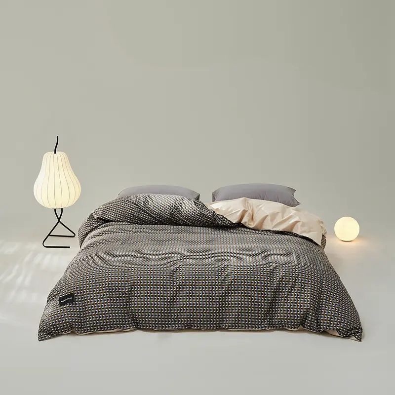 1pc High Quality Duvet Cover 100%Cotton Quilt Sacks Waffle Grid AB Side Comforter Bag 150*200cm Double Bedding Drop Shipping