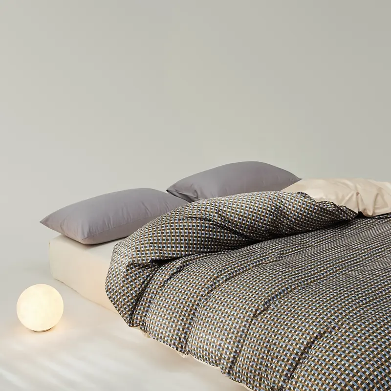 1pc High Quality Duvet Cover 100%Cotton Quilt Sacks Waffle Grid AB Side Comforter Bag 150*200cm Double Bedding Drop Shipping