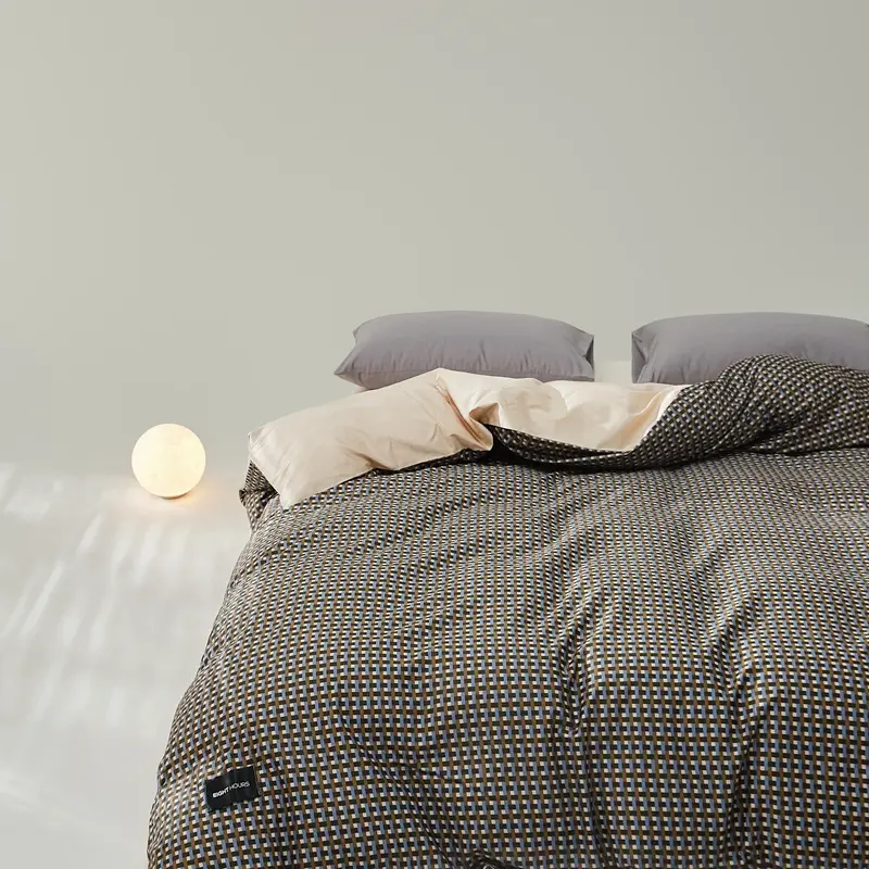 1pc High Quality Duvet Cover 100%Cotton Quilt Sacks Waffle Grid AB Side Comforter Bag 150*200cm Double Bedding Drop Shipping