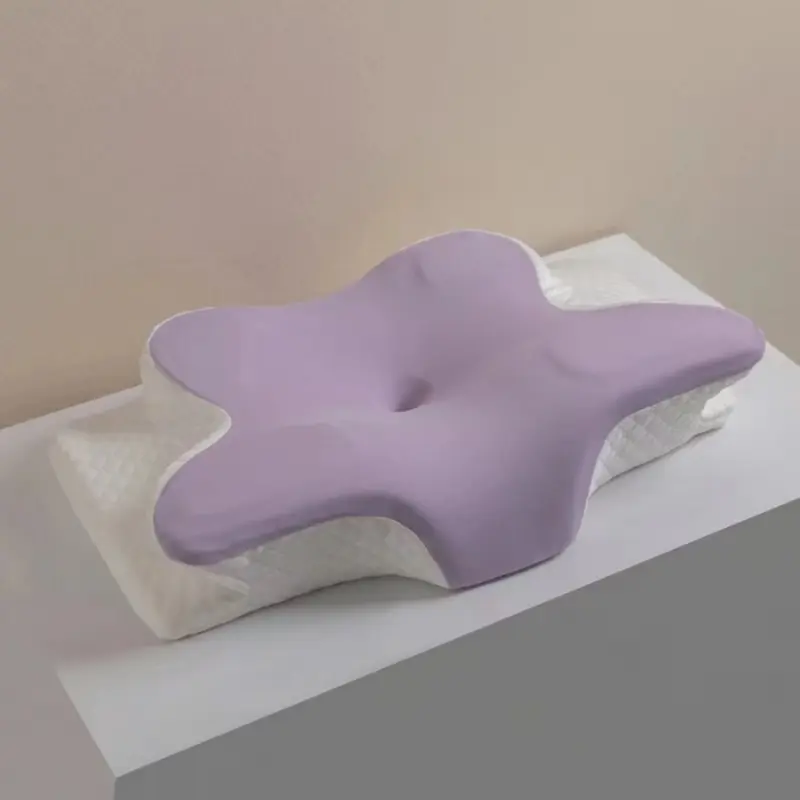 Grey Cervical Pillow for Neck & Shoulder Pain Relief Sleeping Ergonomic Memory Foam Pillow Removable Pillowcase Drop Shipping