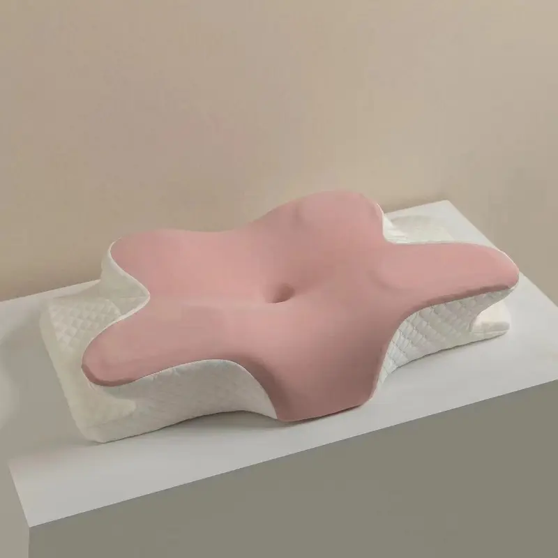 Grey Cervical Pillow for Neck & Shoulder Pain Relief Sleeping Ergonomic Memory Foam Pillow Removable Pillowcase Drop Shipping