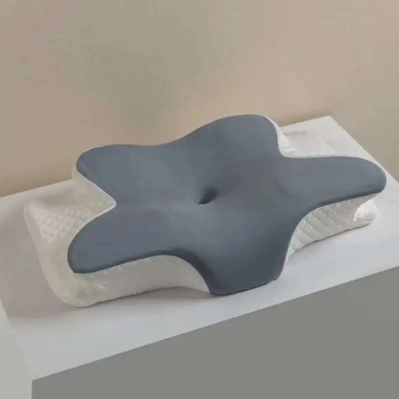 Grey Cervical Pillow for Neck & Shoulder Pain Relief Sleeping Ergonomic Memory Foam Pillow Removable Pillowcase Drop Shipping
