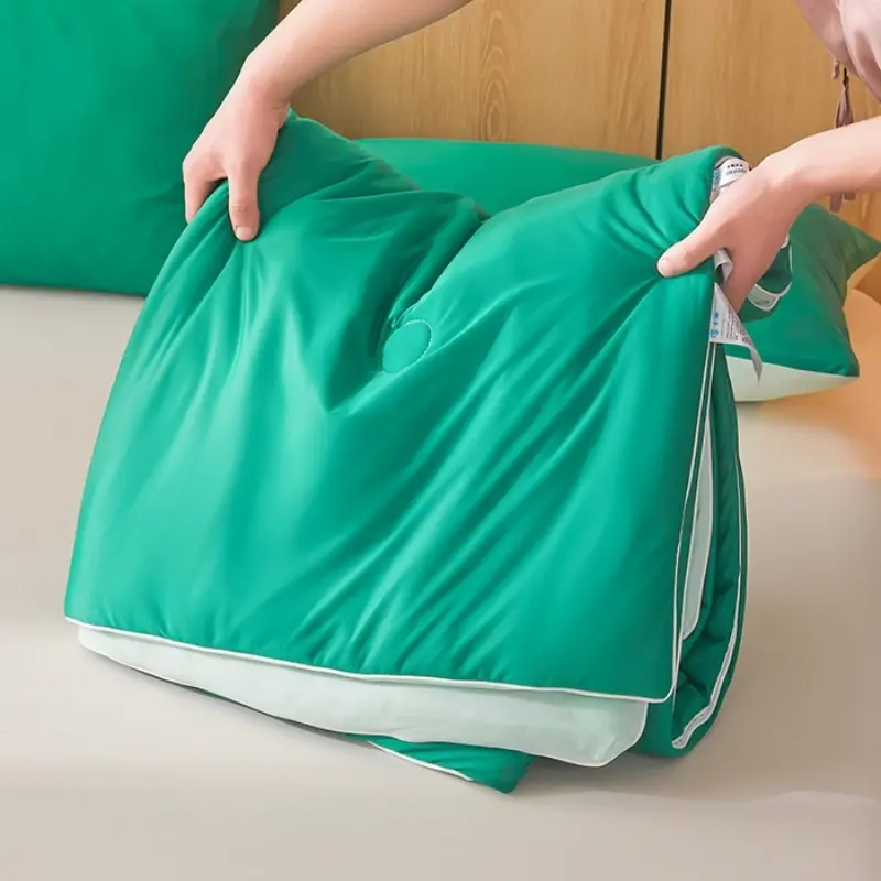 1pc Cooling Summer Quilt,Air Condition Comforter Simple Green Blanket For Home Office Adult Kid Bed Cover Japanese Drop Shipping