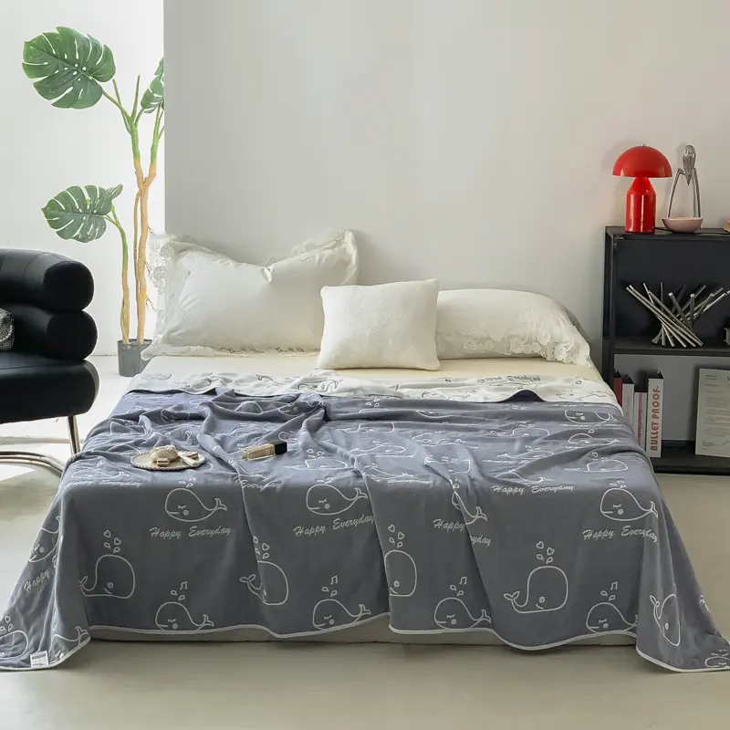 Multifunctional Blanket Muslin Pure Cotton Bedspread Soft Office Home Bedding Summer Quilt For Baby Adult Drop Shipping 120*150