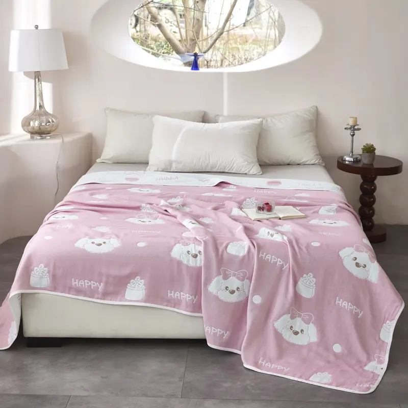 Multifunctional Blanket Muslin Pure Cotton Bedspread Soft Office Home Bedding Summer Quilt For Baby Adult Drop Shipping 120*150
