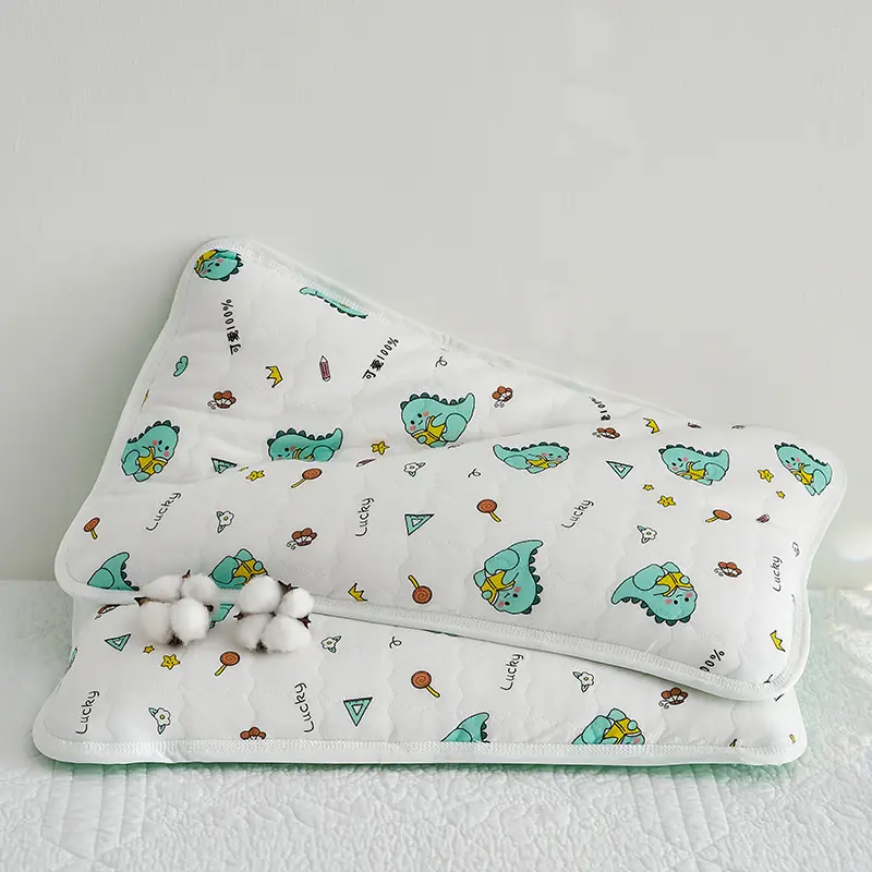 1pc Carton Pillow For Kids Boy Girl,Cotton+Cooling Fiber Double Side Pillowcase,Neck Support Pillow Inner Drop Shipping 50*35cm