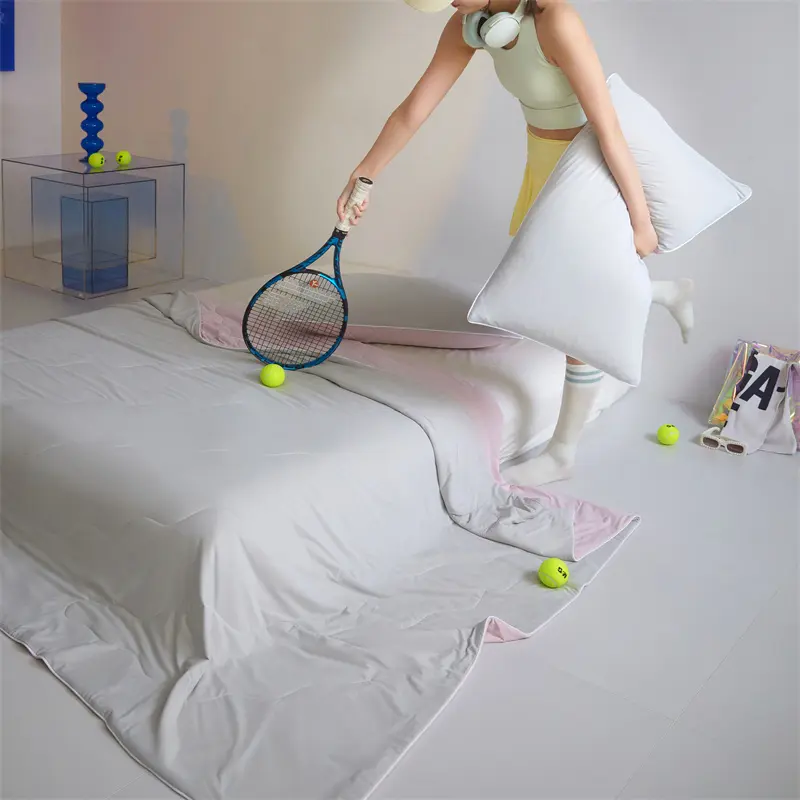 Cooling Blanket for Bed Silky Air Condition Comforter Cooled Summer Quilt Double Side Cold&Cooling Fabric Drop Shipping 150*200