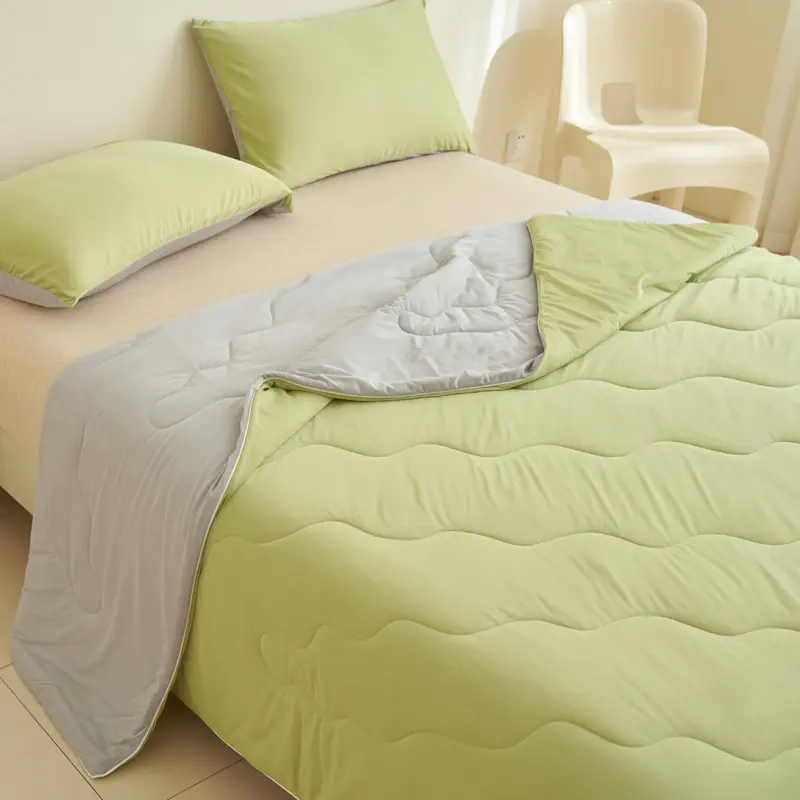 Summer Cooling Air Conditioning Quilt,Cool Feeling Thin Quilt,AB Side Candy Solid Thicken Blanket For Kids Adults Full 200*230cm