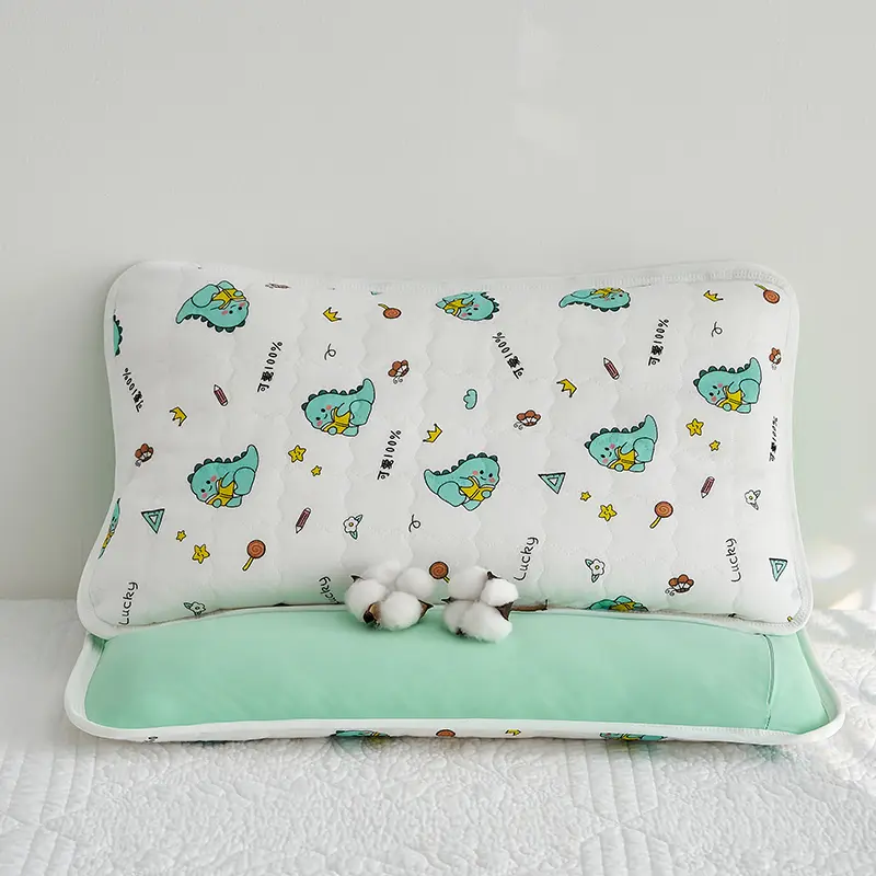 1pc Carton Pillow For Kids Boy Girl,Cotton+Cooling Fiber Double Side Pillowcase,Neck Support Pillow Inner Drop Shipping 50*35cm