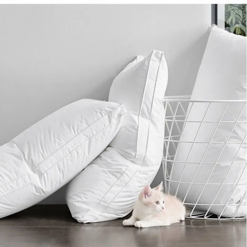 Five Star Hotel Sleeping Pillow,60S 100%Cotton Face,White Protect Neck Cervical Care Home Adult Pillow Core 48x74cm Customized