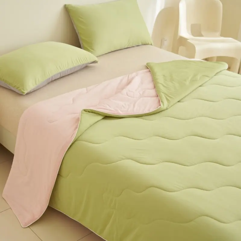 Summer Cooling Air Conditioning Quilt,Cool Feeling Thin Quilt,AB Side Candy Solid Thicken Blanket For Kids Adults Full 200*230cm