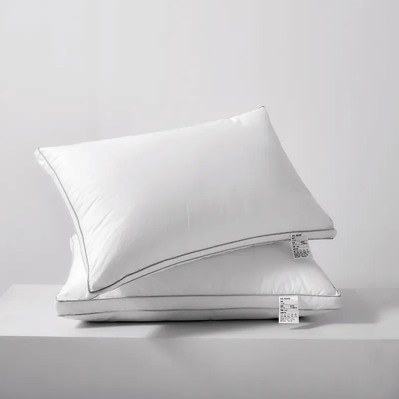 Five Star Hotel Sleeping Pillow,60S 100%Cotton Face,White Protect Neck Cervical Care Home Adult Pillow Core 48x74cm Customized