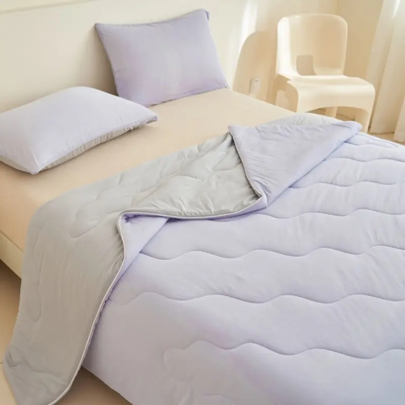 Summer Cooling Air Conditioning Quilt,Cool Feeling Thin Quilt,AB Side Candy Solid Thicken Blanket For Kids Adults Full 200*230cm