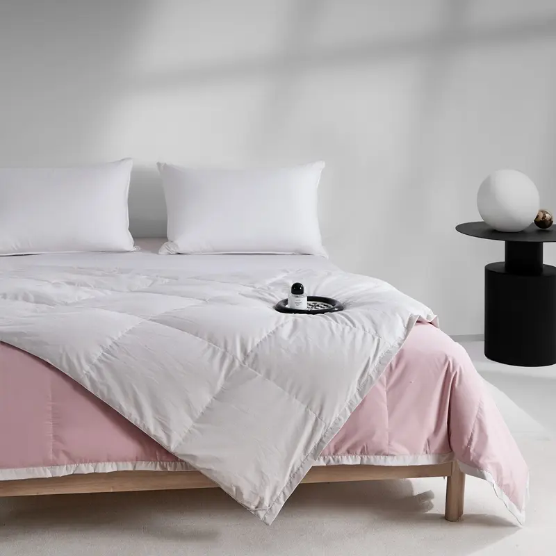 Duvet,Luxury Fluffy Goose Down Comforter,Ultra Soft Light Weight Hotel Home Summer Quilt,Washable Lyocell+Cotton Face,queen King