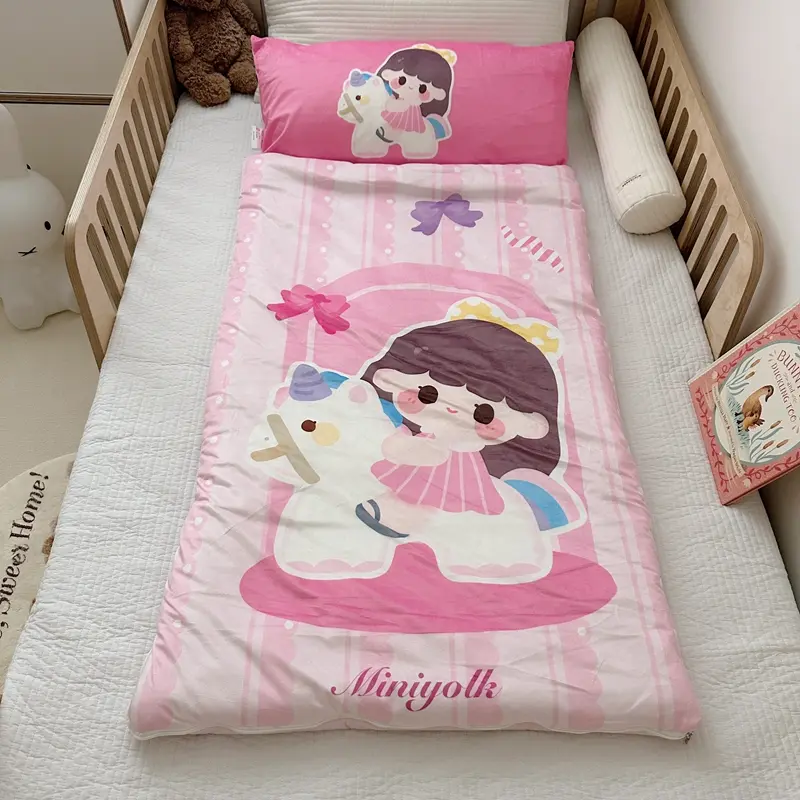 Flannel Sleeping Quilt Bag Kids Warm Mothercare Child Body Cover Cartoon Boy Girl Winter Comforter Home 70*150 Drop Shipping