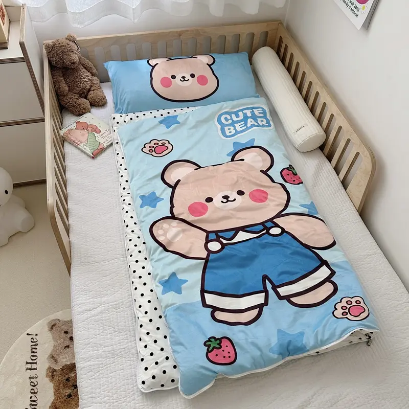 Flannel Sleeping Quilt Bag Kids Warm Mothercare Child Body Cover Cartoon Boy Girl Winter Comforter Home 70*150 Drop Shipping