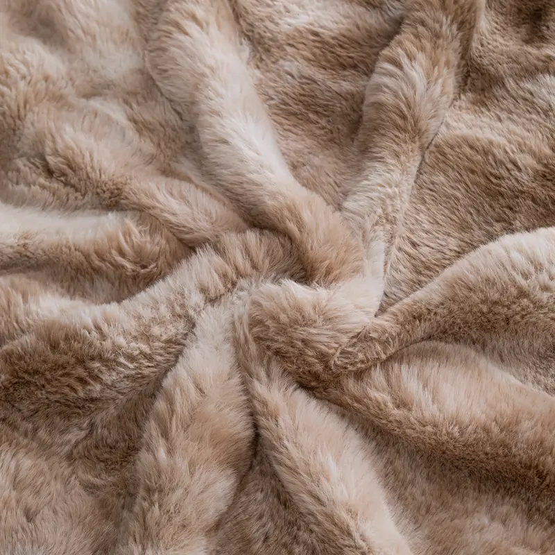 Luxury Faux Fur Rabbit Hair Blanket Thicken Warm Bedspread AB Side Flannel Fleece Mink Hair Soft Bed Cover 180*200 Drop Shipping