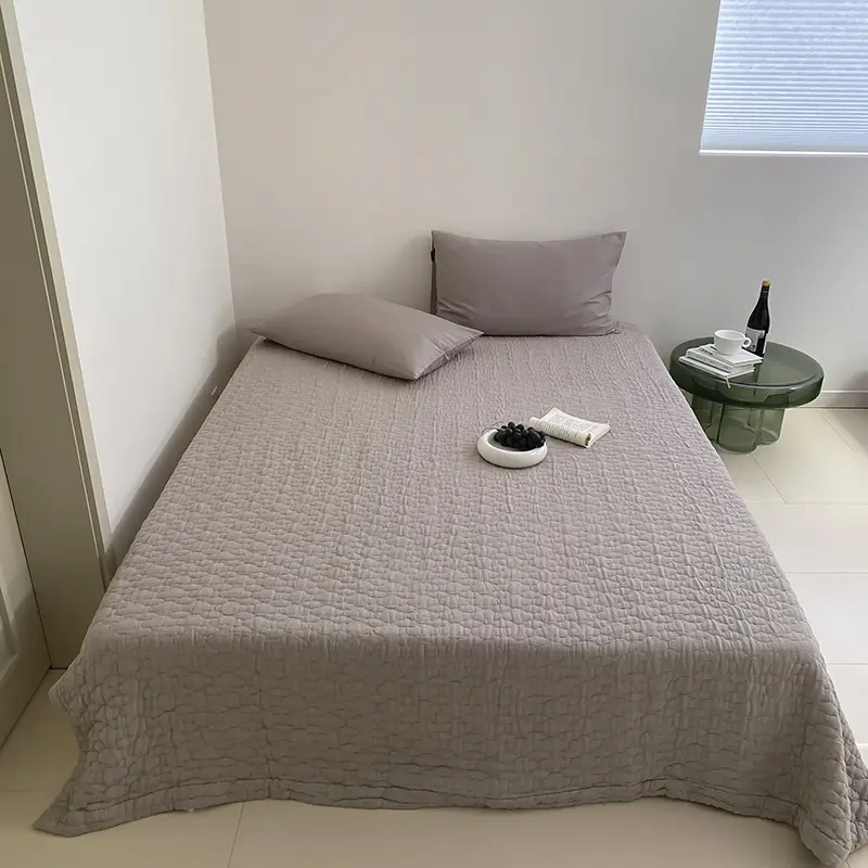 1pc Korean Style Summer Quilt,Thin Air Condition Comforter,Quilted Blanket Bed Cover Home Brief Bedspread Bedding 200*230m Full