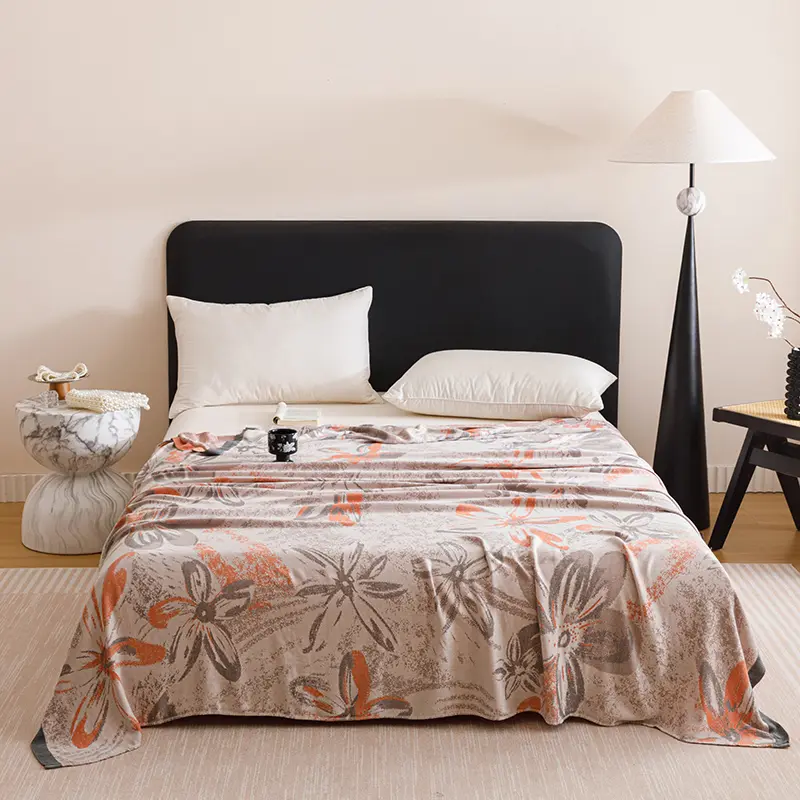 Super Breathable Soft Bamboo Blanket Multifunctional Sofa Bed Cover Home Outdoor Bed Linens Cooling Summer Quilt Drop Shipping